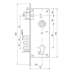 Замок цилиндровый с в комплекте с ручкой LOCKSET.9013 (SET F9011) SN/CP мат.никель