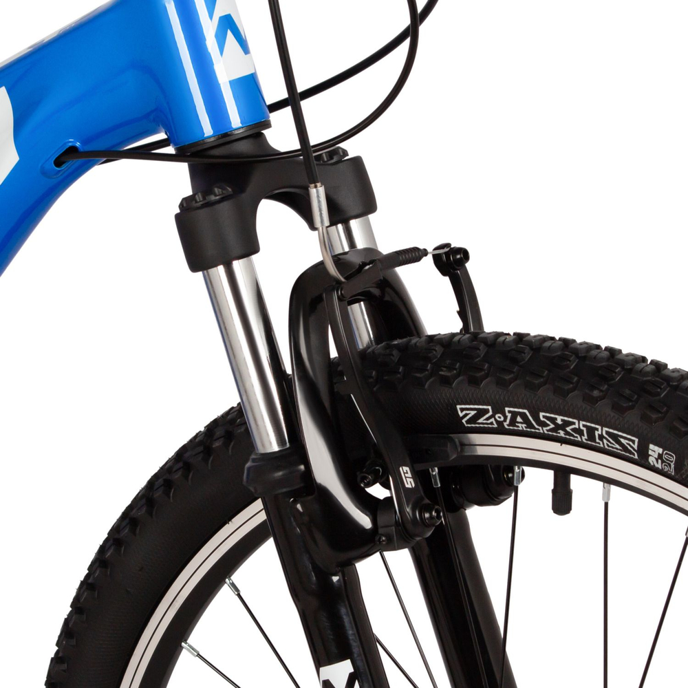 Велосипед 24" NOVATRACK EXTREME р.11" 7 ск. алюм., V-brake, синий-белый