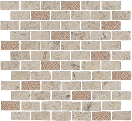 Декор Про Лаймстоун Антика 3 мозаичный бежевый матовый (MBD015)