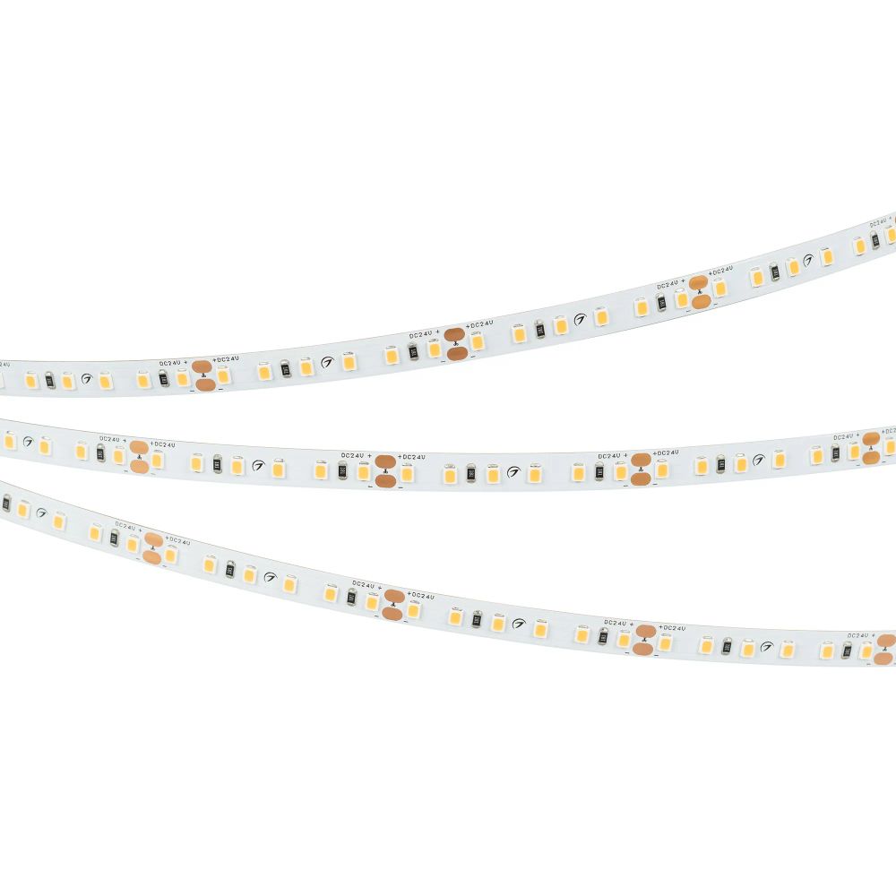 Светодиодная лента RT-A120-8mm 24V Gold (9.6 W/m, IP20, 2835, 5m) (Arlight, -) 043385