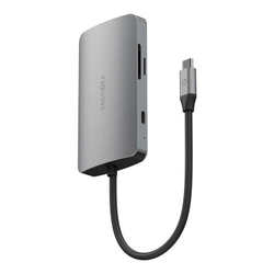 EnergEA AluHUB HD PRO2 8-in-1 Superspeed Aluminium USB-C 100W, Gunmetal (HUB-HDPRO2-GUN)