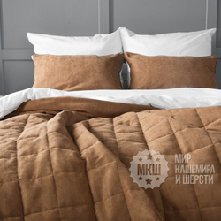 Покрывало для спальни на кровать СОФТ (арт. BL02-021-05)  - коричневое
