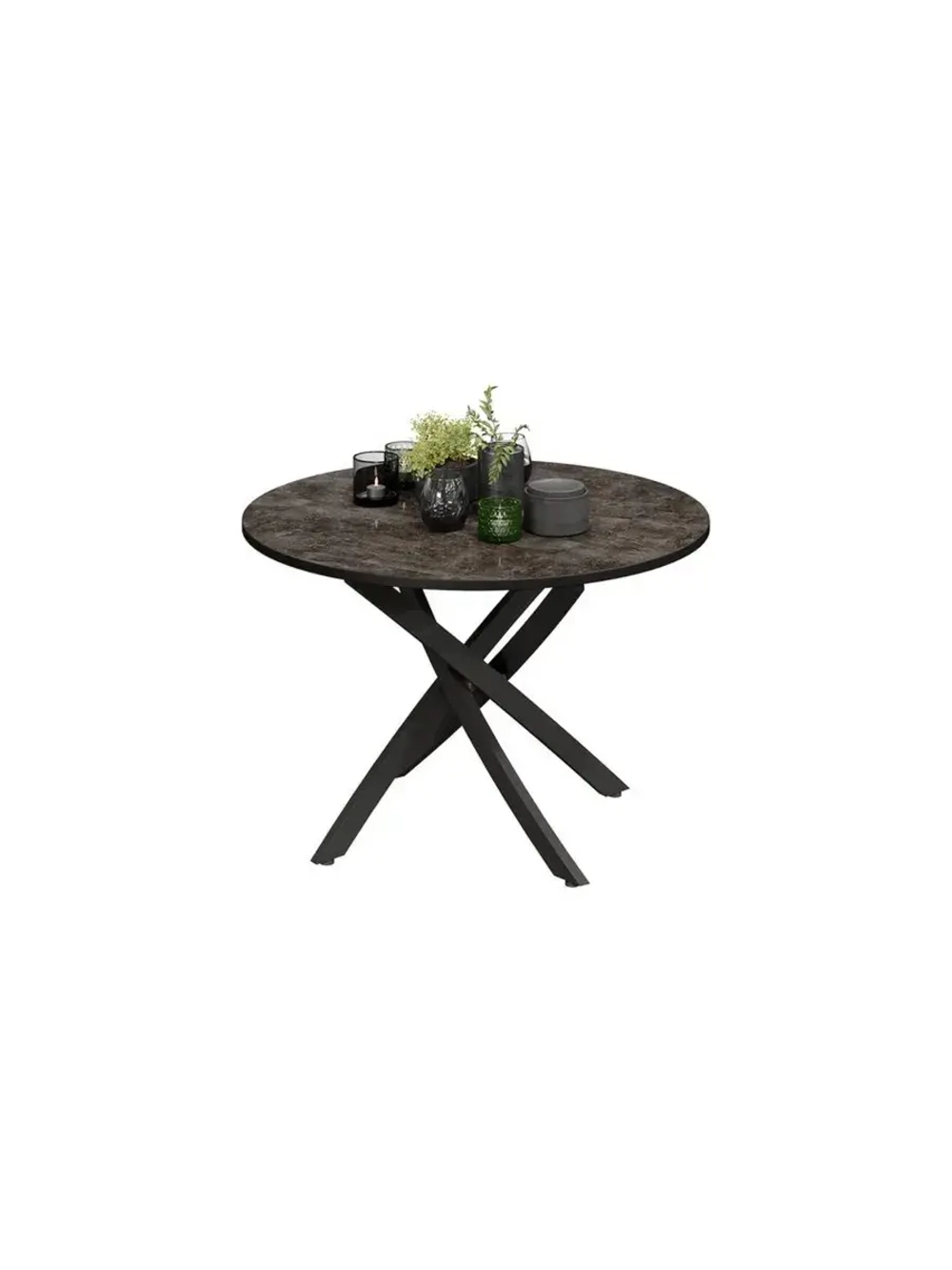 Стол кухонный обеденный круглый 90х90х75 см