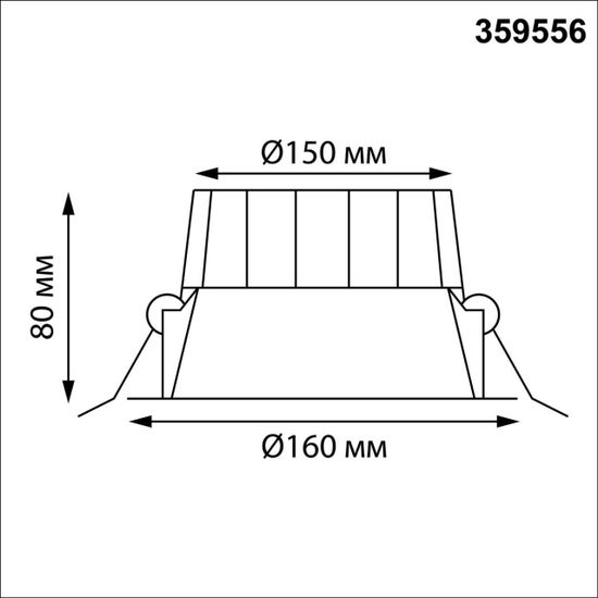 359556 WIR NT25 000 черный Светильник встраиваемый с переключателем цв. температуры IP44 LED 30W 220-240V 3000К\4000К\6000К CLARA