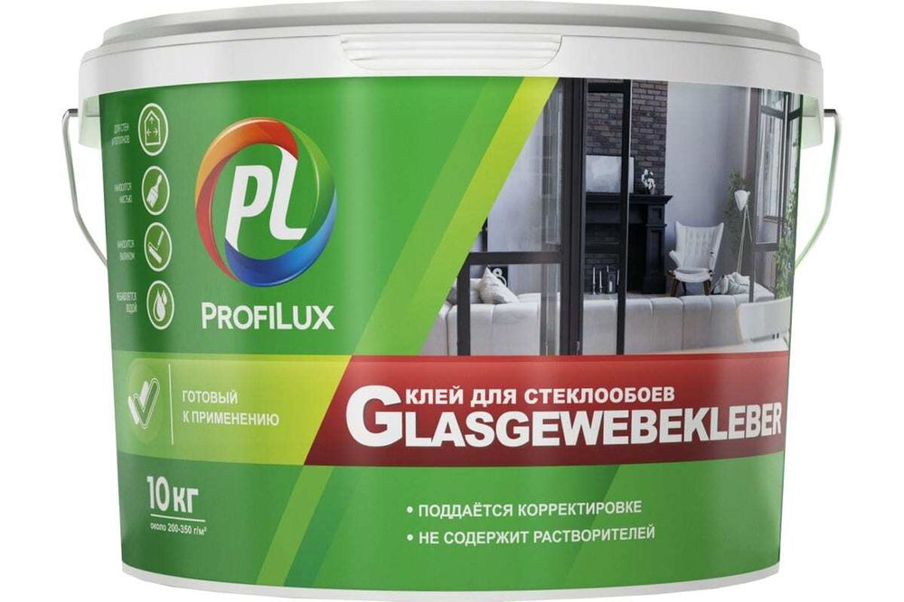 Клей обойный для стеклообоев Profilux Glasgewebekleber 10 кг