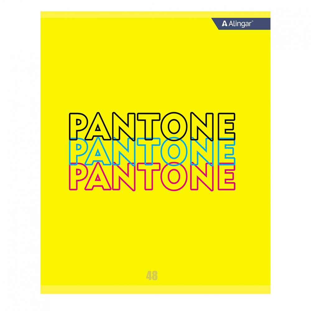 Тетрадь 48л., А5, клетка, Alingar "Pantone, скрепка, мелованный картон (стандарт), soft touch, блок офсет, 4 дизайна в пленке т/у