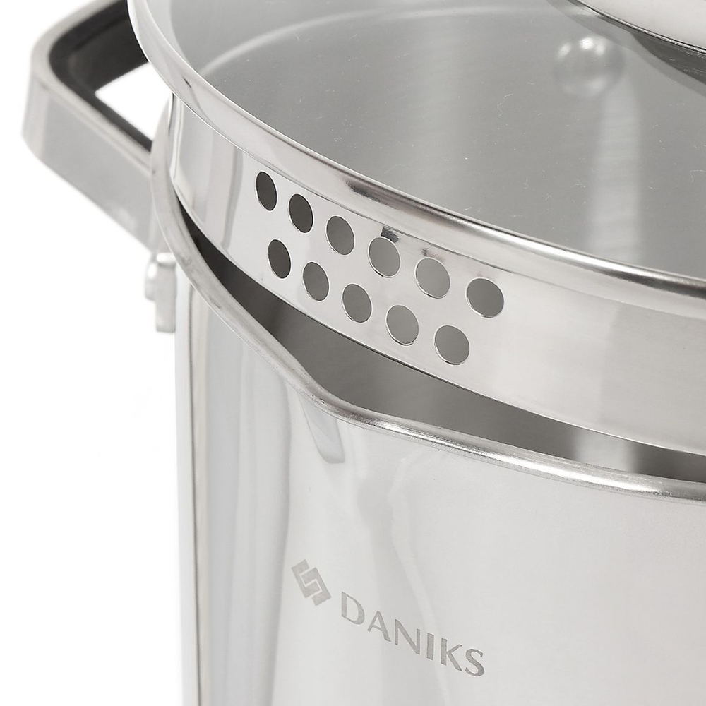 Кастрюля нерж, 2 л, с крыш, Daniks, Манхэттен, M-461-16, индукц