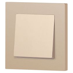 Выключатель Intro Accent 6-101-04 , 10А-250В, IP20, СУ, AL/CU, шампань | Intro