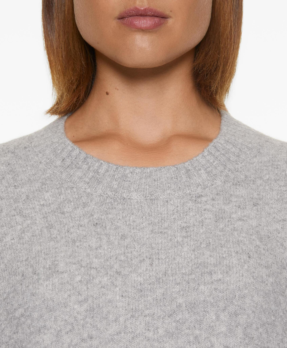 Oysho Свитер из трикотажа, серый меланж