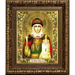Ольга Святая равноапостольная княгиня. Икона на холсте