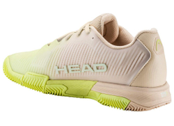 Женские теннисные кроссовки Head Revolt Pro 4.0 Clay - macadamia/lime - Beige Multikolor