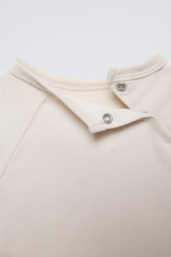 ZARA КОМПЛЕКТ: ТОЛСТОВКА И БРЮКИ-ДЖОГГЕРЫ, СВЕТЛО-БЕЖЕВЫЙ