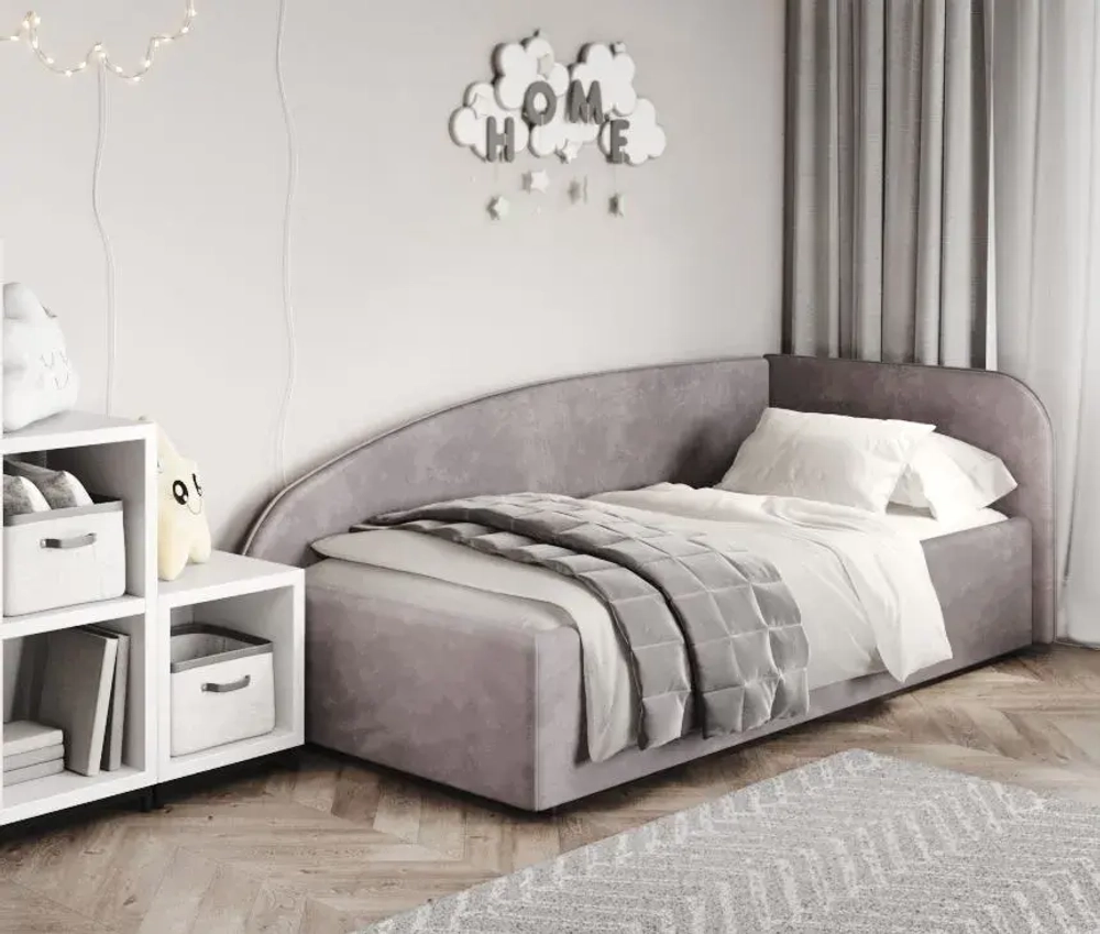 Кровать Элис 90х200 Лиловый Правый Угол