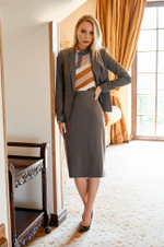 4737 Юбка женская (пепельно-коричневый)