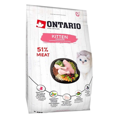 Ontario корм для котят с курицей (Kitten)