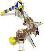 Игровой комплекс для детей 6-12 лет для уличной площадки