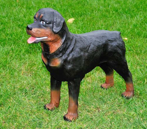 Собака Ротвеллер большой стоячий (полистоун)