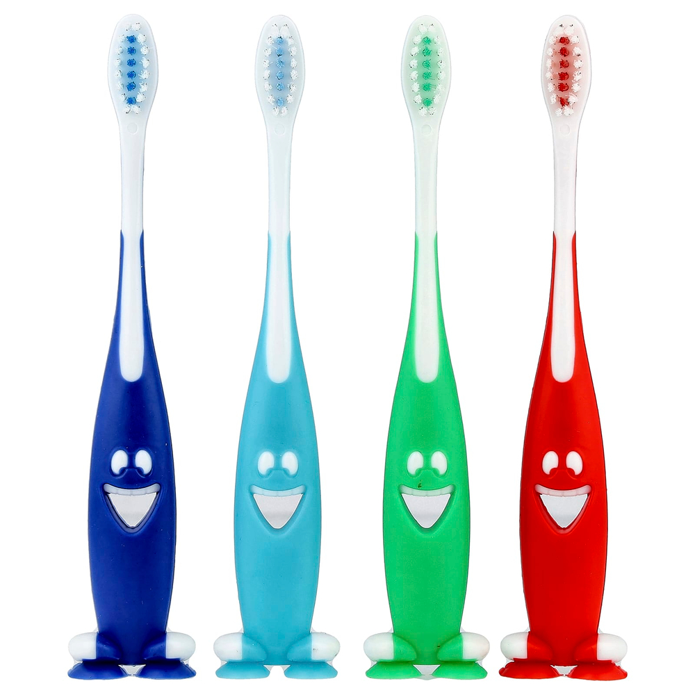 Brush Buddies, Smart Care, детская зубная щетка, упаковка с 4 щетками