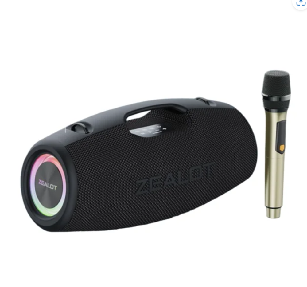 Портативная колонка Zealot "S78M", с микрофоном, 120W, влагозащита, Bluetooth, черная