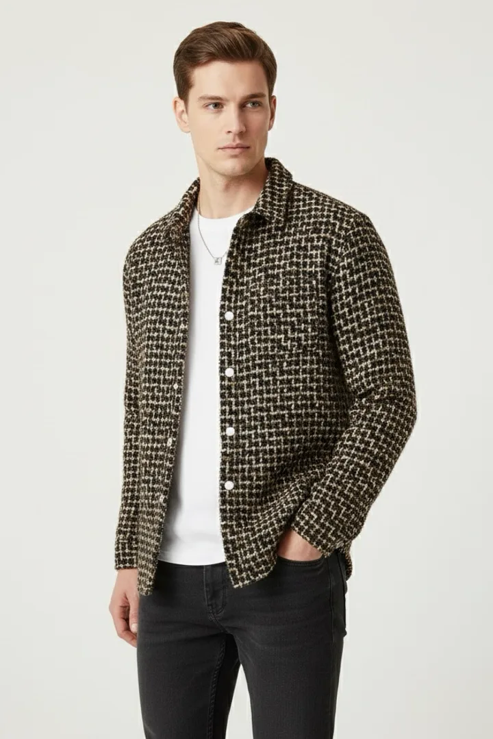 Мужская плотная рубашка «NIKSON»