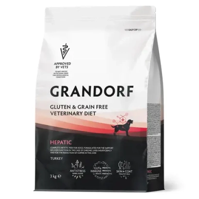 Корм для собак GRANDORF VETERINARY DIET Dog HEPATIC диетический для поддержания функций печени при ХПН 3кг