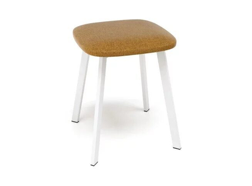Табурет "Крафт " ,белый каркас, ткань ULTRA COCOA коричневый 03в