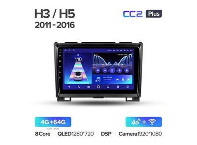 Магнитола Teyes CC2 Plus 4-64 Haval H3 H5 2011-2016 9.0"