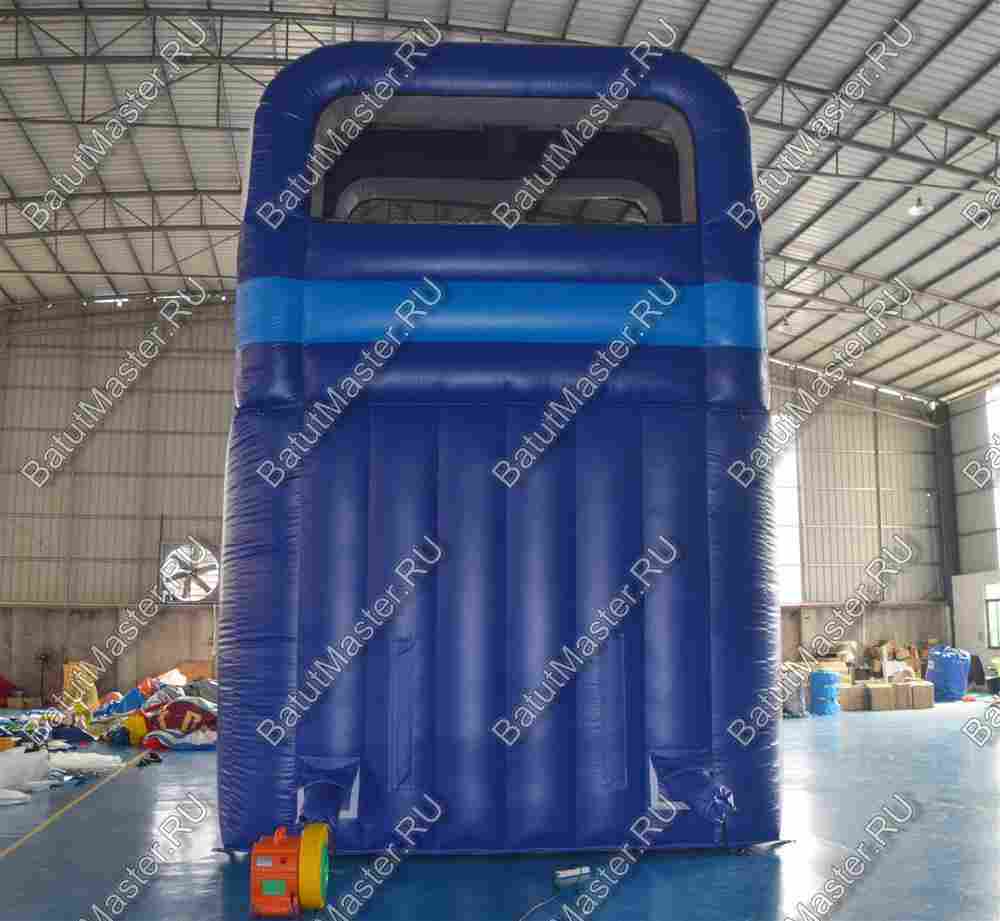 Надувная горка "Синяя тучка" размер 9*4*6 м