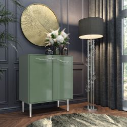 Комод Арт Колор Стайл Сильвер с 2 полками Зеленый нефрит