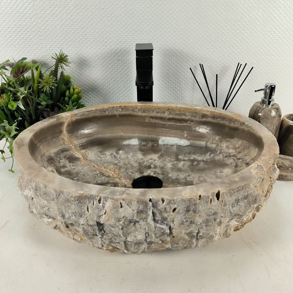 Раковина из оникса Erozy Grey EO-64610 52*42*15 0156