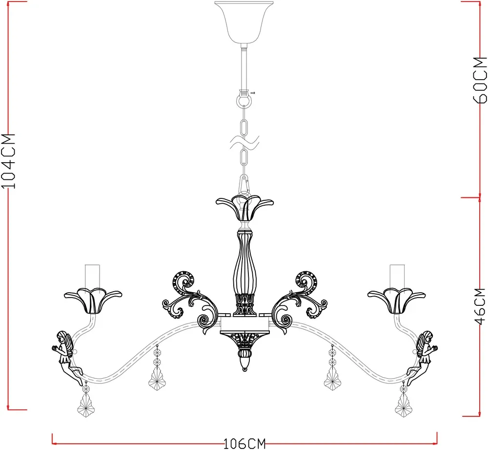 Подвесная люстра Arte Lamp ANGELINA