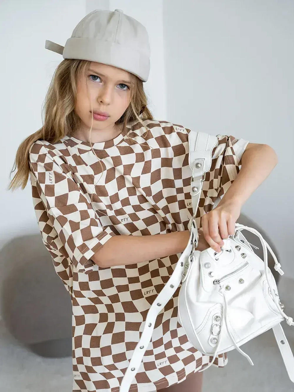 Костюм для девочки летний в клетку