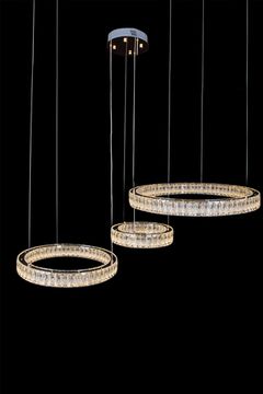 Подвесная люстра LED 2*252W 2900К/4000К/5800К LE3012/800-3F GD золото Delaina Leon