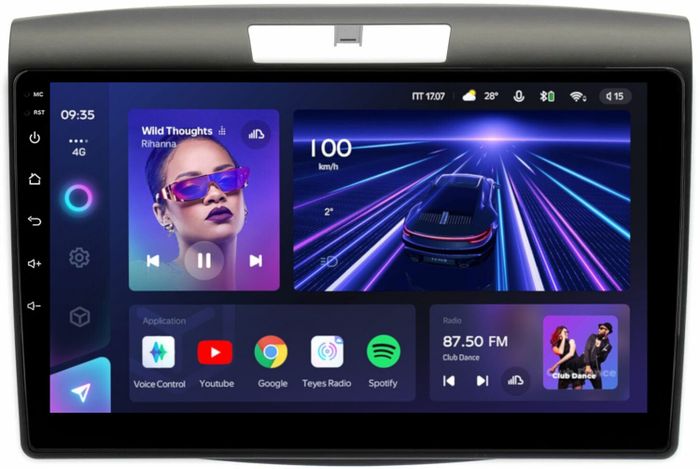 Магнитола для Honda CR-V 4 2012-2016 (маленькая рамка 9) - Teyes CC3L на Android 10, CarPlay, 4G SIM-слот