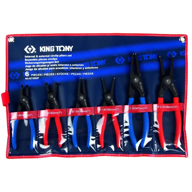 KING TONY (42156GP) Набор съемников стопорных колец, 6 предметов