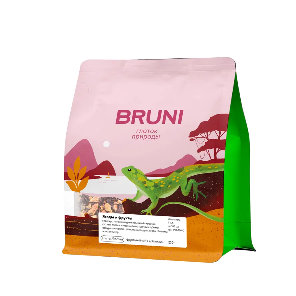 Ягоды и фрукты ТМ BRUNI чайный напиток 250 гр