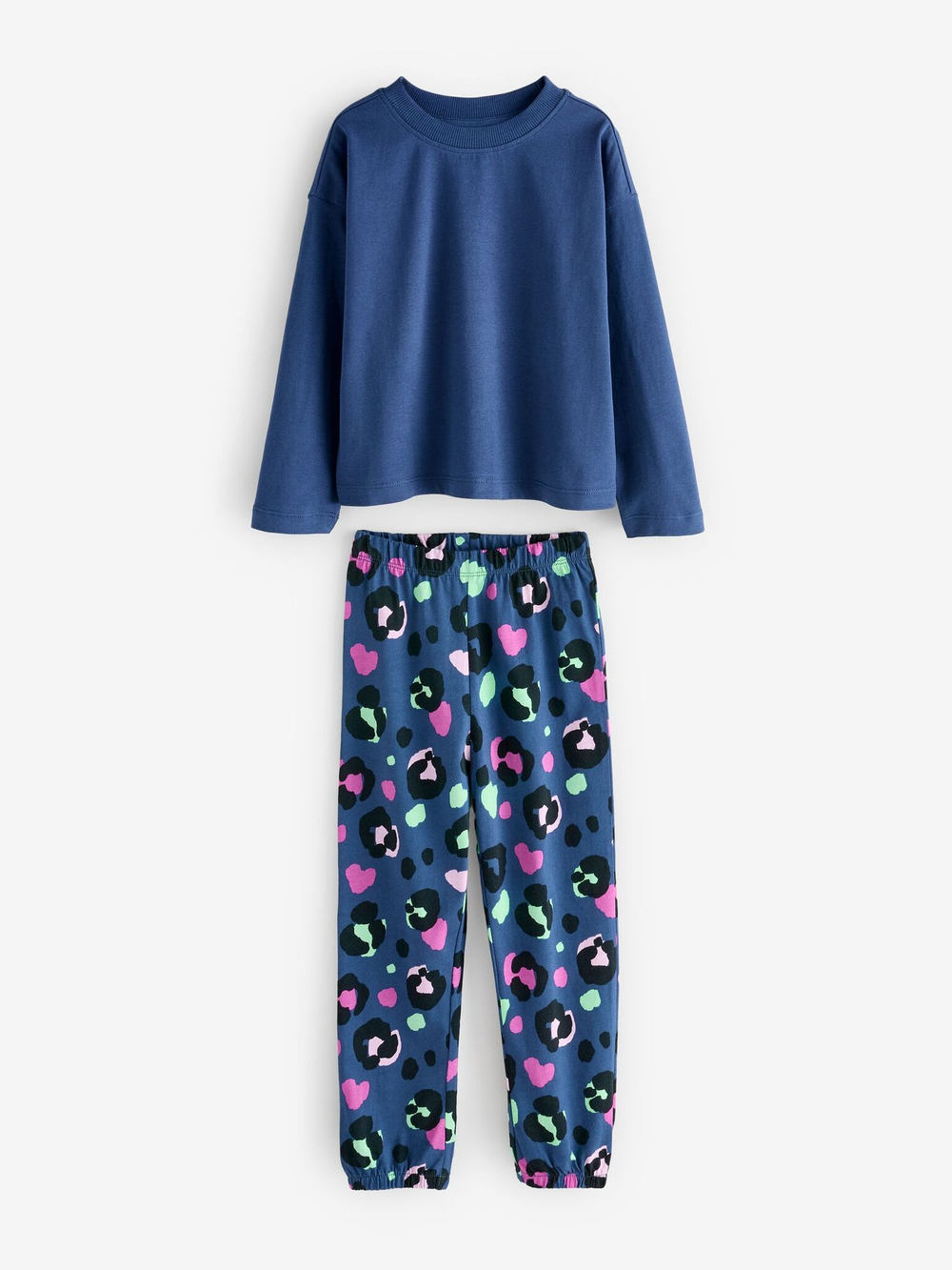 Пижама для девочки Next Q96-921, 3 шт., Розовый, Мятный, Темно-синий