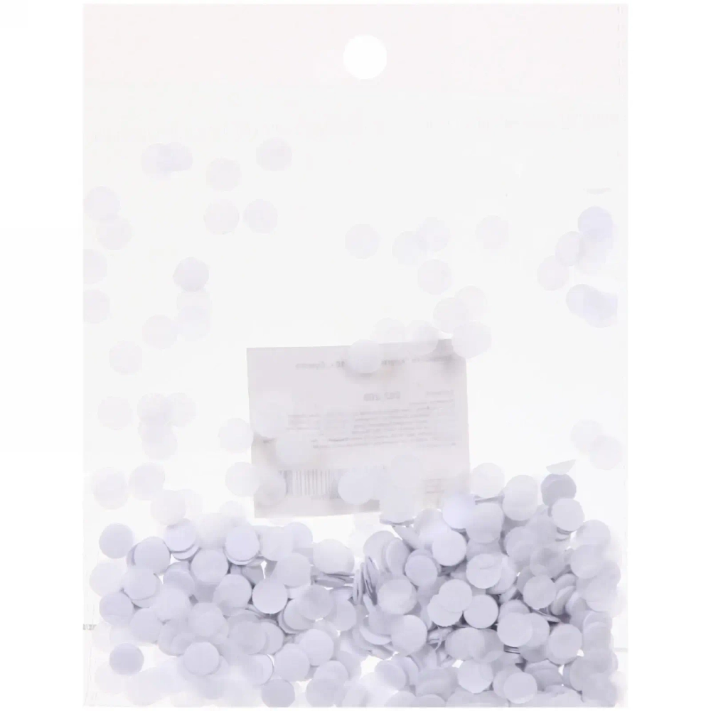 Конфетти «Круги белые» 10 г, бумага