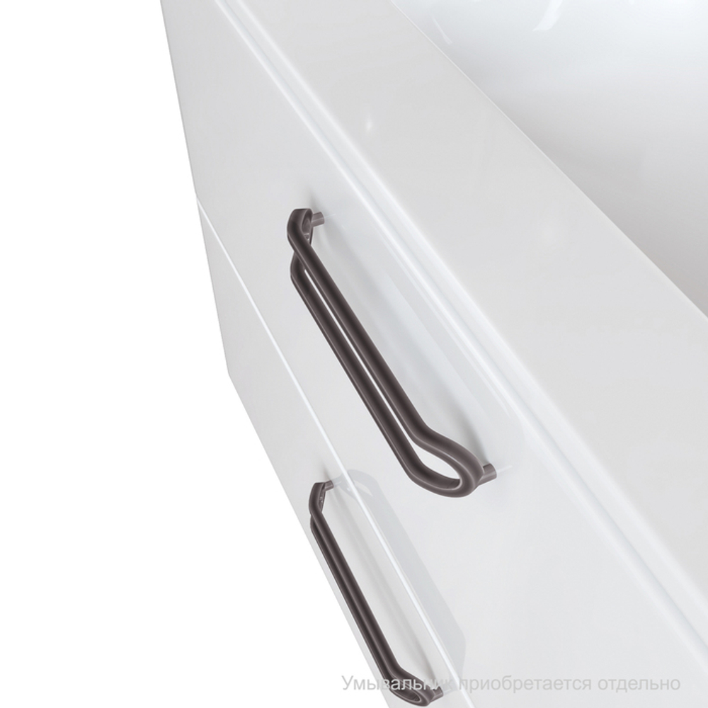 Тумба напольная IDDIS Brick, белая, 100 см, BRI10WFi95 подходит ум. 0101000i28