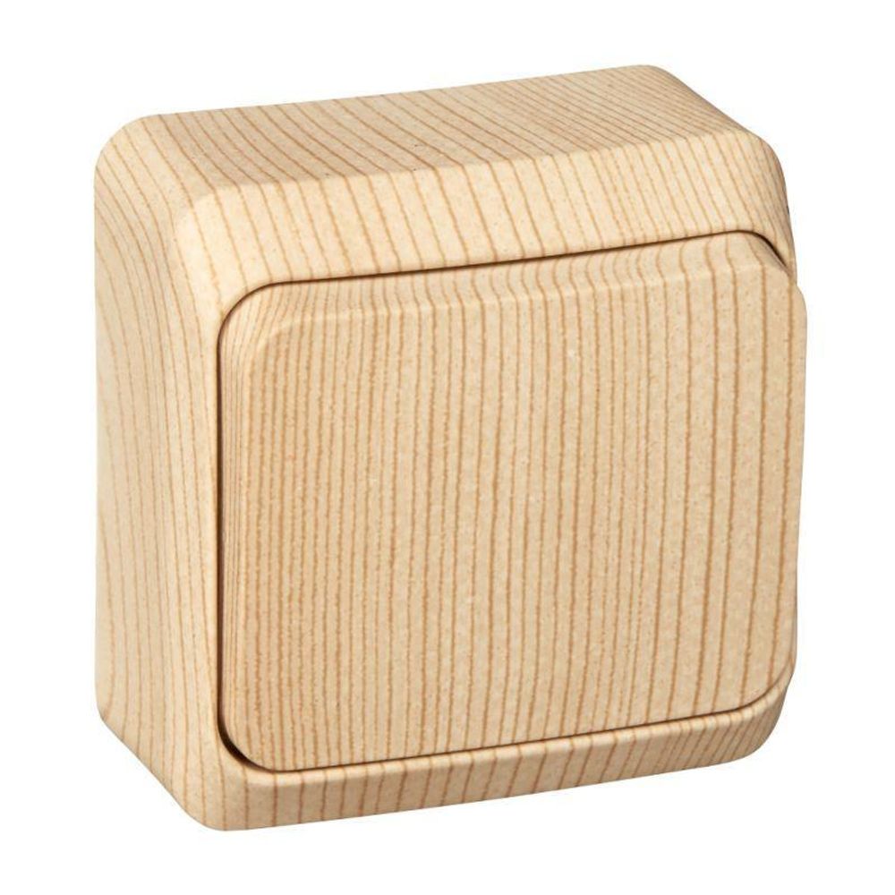 Выключатель 1-кл. ОП Этюд Дача 10А IP20 сосна SE BA10-001D Выключатель 1-кл. ОП Этюд Дача 10А IP20 сосна SE BA10-001D