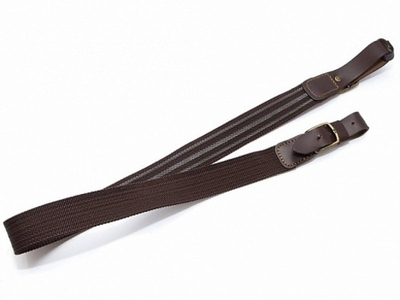 Ремень VEKTOR коричневый полиамид для ружья, с креплением под антабку
