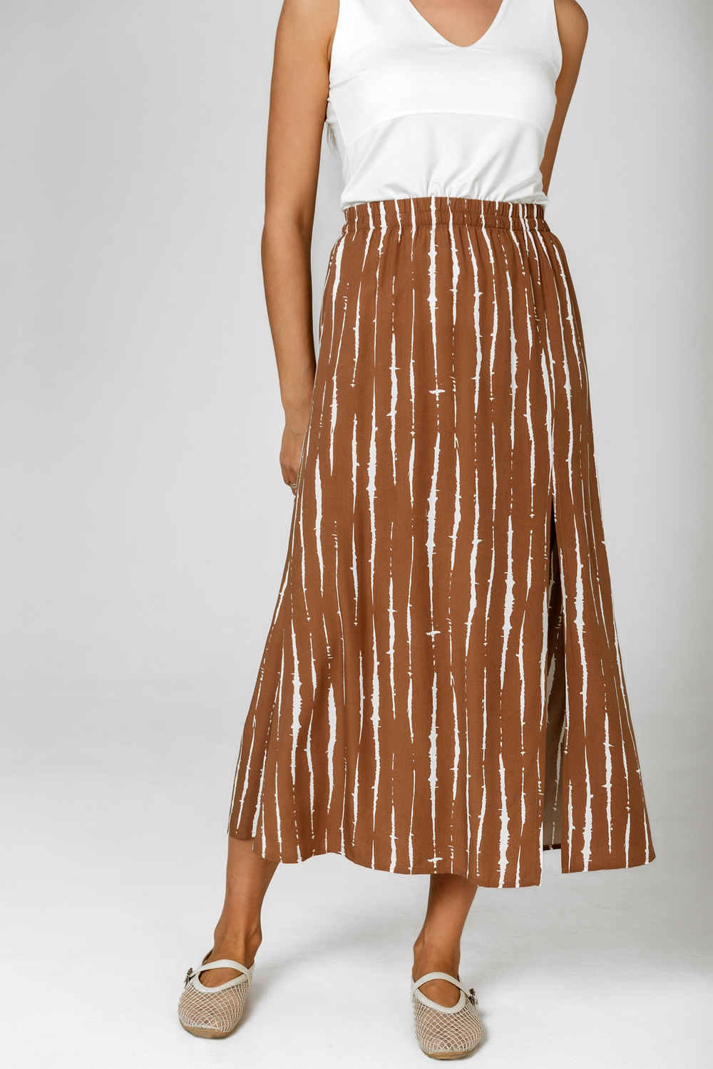 Летняя юбка с разрезом Тамбовчанка