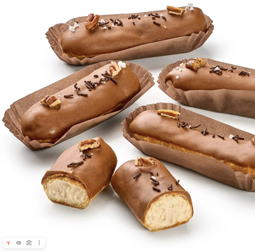 Эклер карамельный с пеканом 60гр х5шт/уп х6/кор Десертные истории