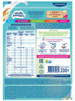 Каша молочная овсяно-пшеничная с тыквой Когда Я вырасту с 6 месяцев 200г