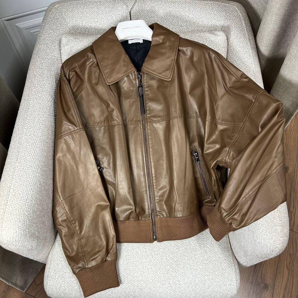 Кожаная куртка Brunello Cucinelli