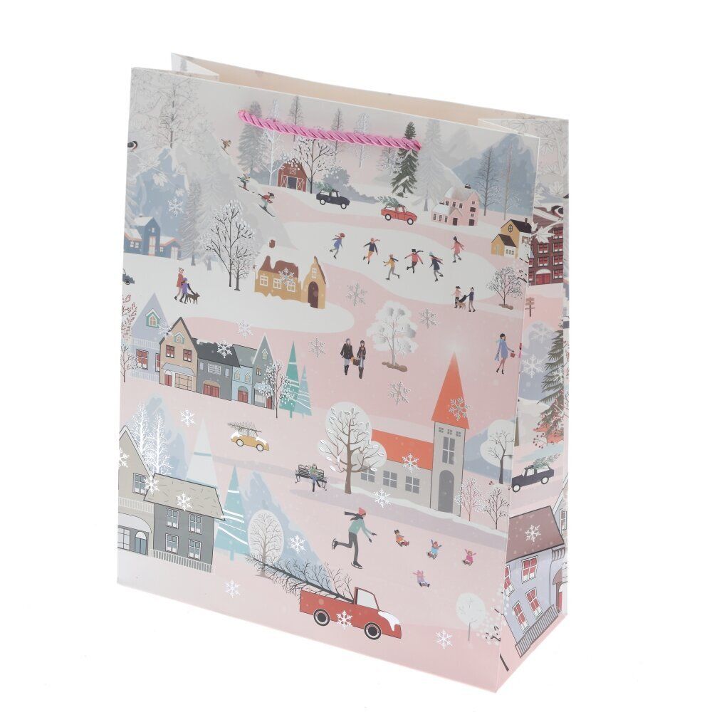 GAEM Пакет подарочный (бумага 210г/м2, блок 12шт), L26 W10 H32 см, 4в.