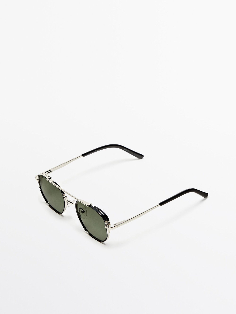 Massimo Dutti Солнцезащитные очки-авиаторы, серебряный