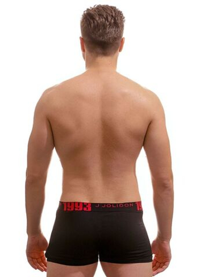 Хлопковые трусы-боксеры с принтом на резинке (Размер: XL) (Цвет: черный)