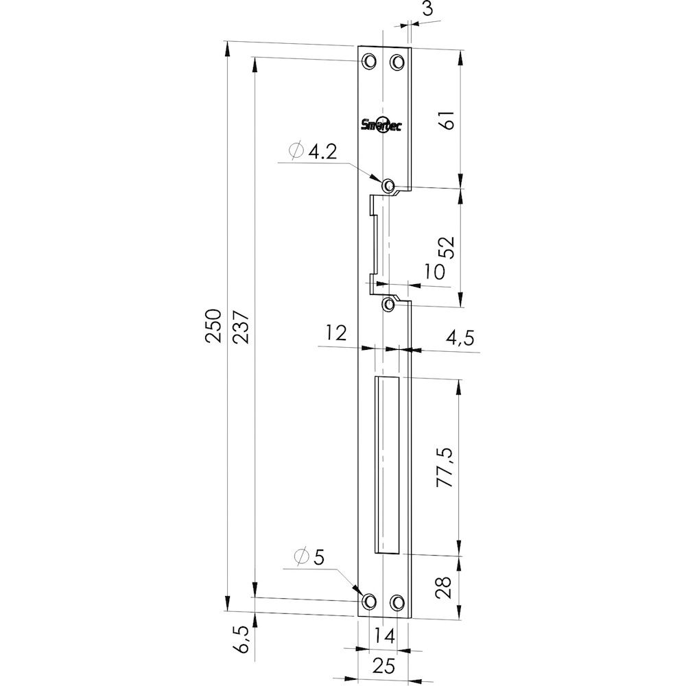 ST-SL102SP запорная планка для защелок ST-SL***