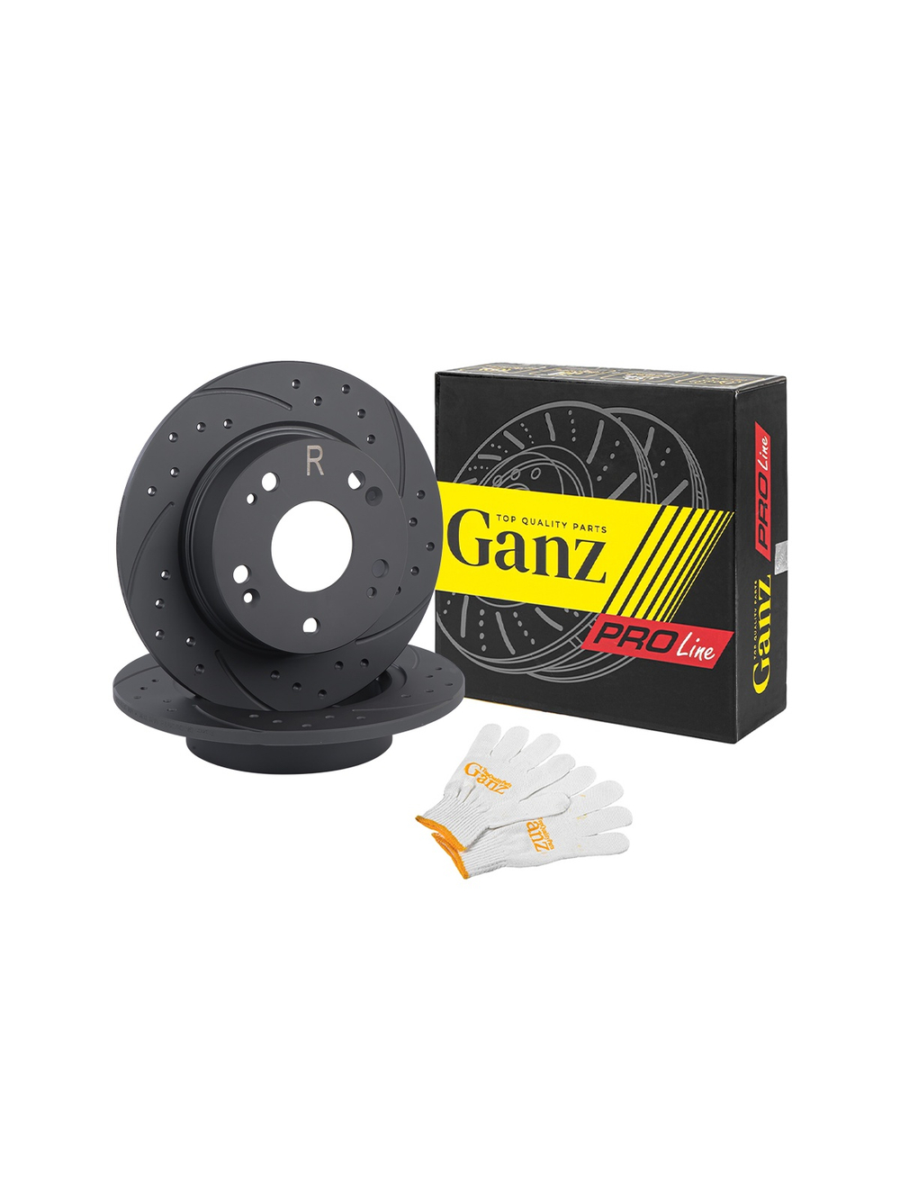 Диск тормозной задний перфорированный PRO-LINE с покрытием комплект HONDA ACCORD 03-08 /D=260MM GANZ GIJ06091S